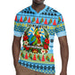 Saint Lucia Christmas In Paradise Rugby Jersey Tropical Parrot Santa Ugly Pattern Graphic Artwork