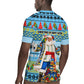 Saint Lucia Christmas In Paradise Rugby Jersey Tropical Parrot Santa Ugly Pattern Graphic Artwork