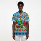 Saint Lucia Christmas In Paradise Scrub Top Tropical Parrot Santa Ugly Pattern Graphic Artwork