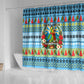 Saint Lucia Christmas In Paradise Shower Curtain Tropical Parrot Santa Ugly Pattern Graphic Artwork