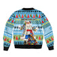 Saint Lucia Christmas In Paradise Sleeve Zip Bomber Jacket Tropical Parrot Santa Ugly Pattern Graphic Artwork