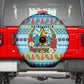 Saint Lucia Christmas In Paradise Spare Tire Cover Tropical Parrot Santa Ugly Pattern Graphic Artwork
