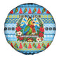 Saint Lucia Christmas In Paradise Spare Tire Cover Tropical Parrot Santa Ugly Pattern Graphic Artwork