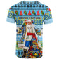 Saint Lucia Christmas In Paradise T shirt Tropical Parrot Santa Ugly Pattern Graphic Artwork