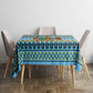 Saint Lucia Christmas In Paradise Tablecloth Tropical Parrot Santa Ugly Pattern Graphic Artwork