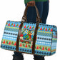 Saint Lucia Christmas In Paradise Travel Bag Tropical Parrot Santa Ugly Pattern Graphic Artwork