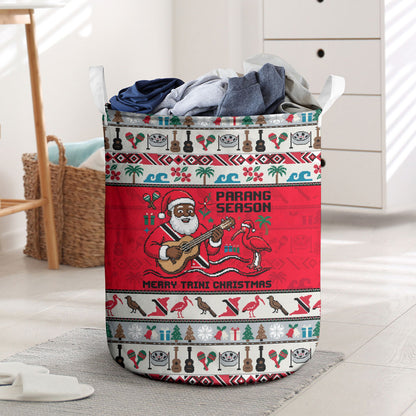 Parang Music Christmas Trinidad And Tobago Laundry Basket Scarlet Ibis Santa Merry Trini Christmas