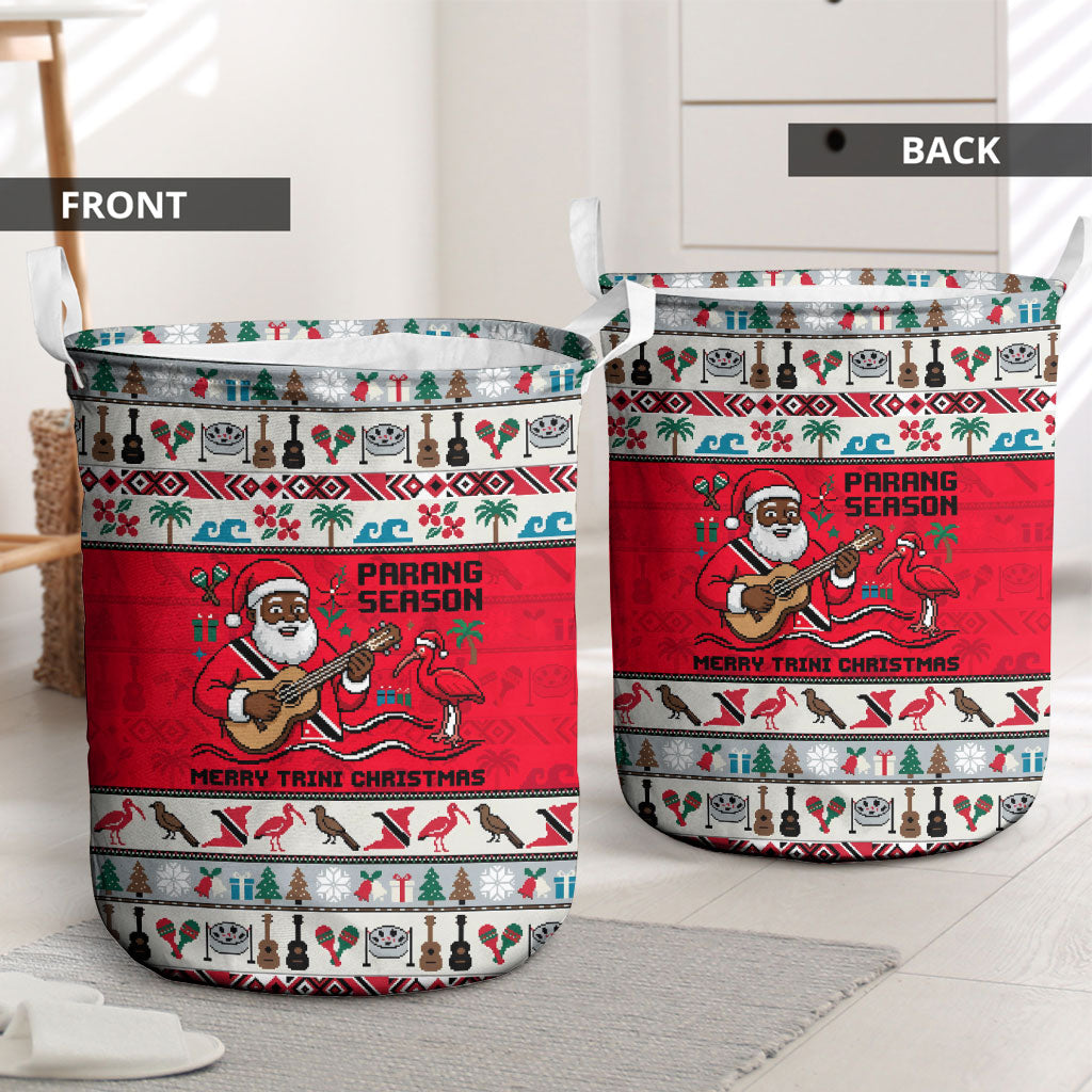 Parang Music Christmas Trinidad And Tobago Laundry Basket Scarlet Ibis Santa Merry Trini Christmas