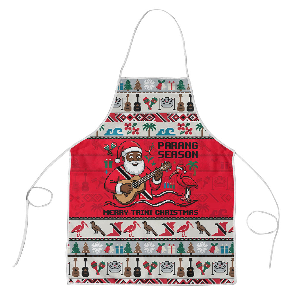 Parang Music Christmas Trinidad And Tobago Apron Scarlet Ibis Santa Merry Trini Christmas