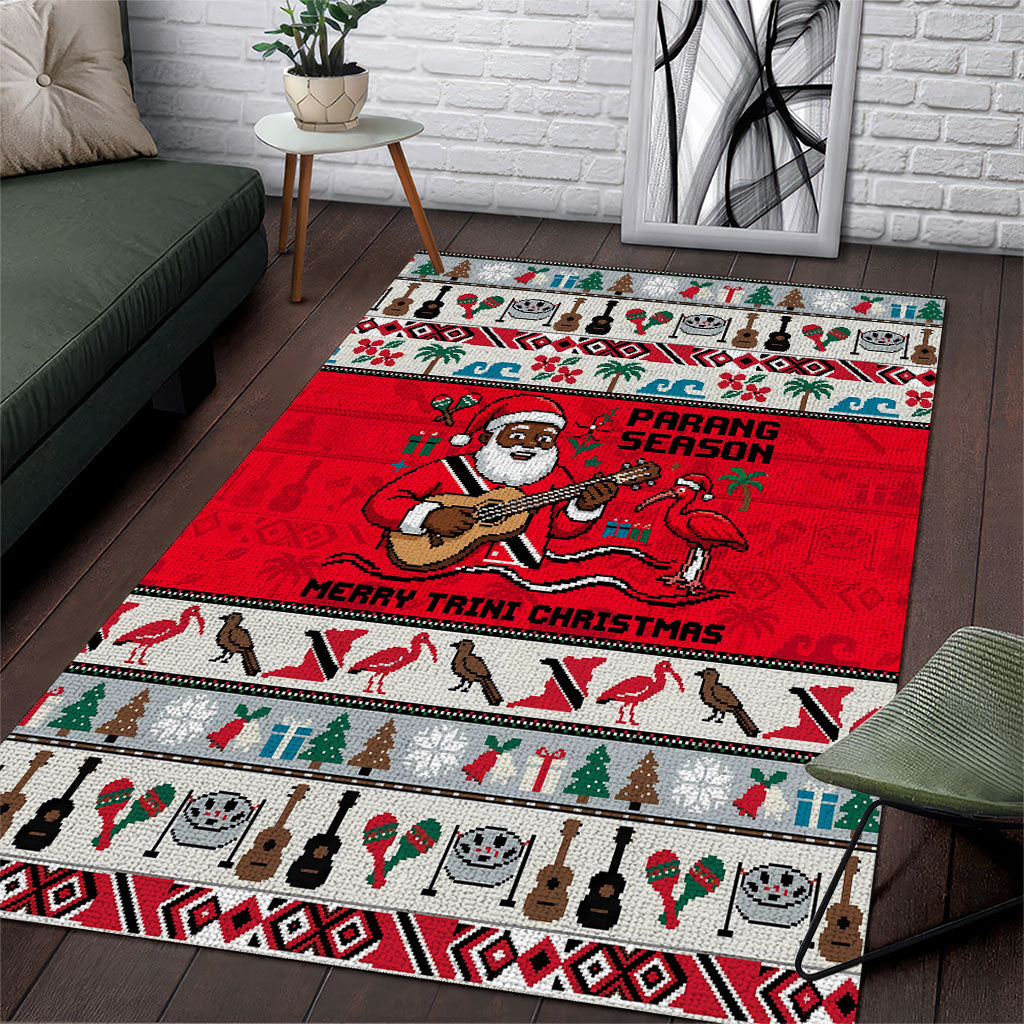 Parang Music Christmas Trinidad And Tobago Area Rug Scarlet Ibis Santa Merry Trini Christmas
