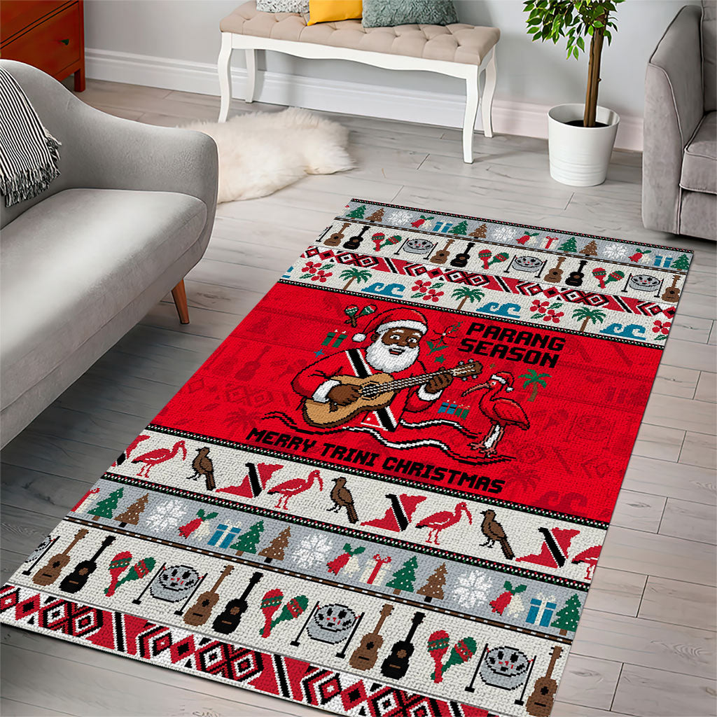 Parang Music Christmas Trinidad And Tobago Area Rug Scarlet Ibis Santa Merry Trini Christmas