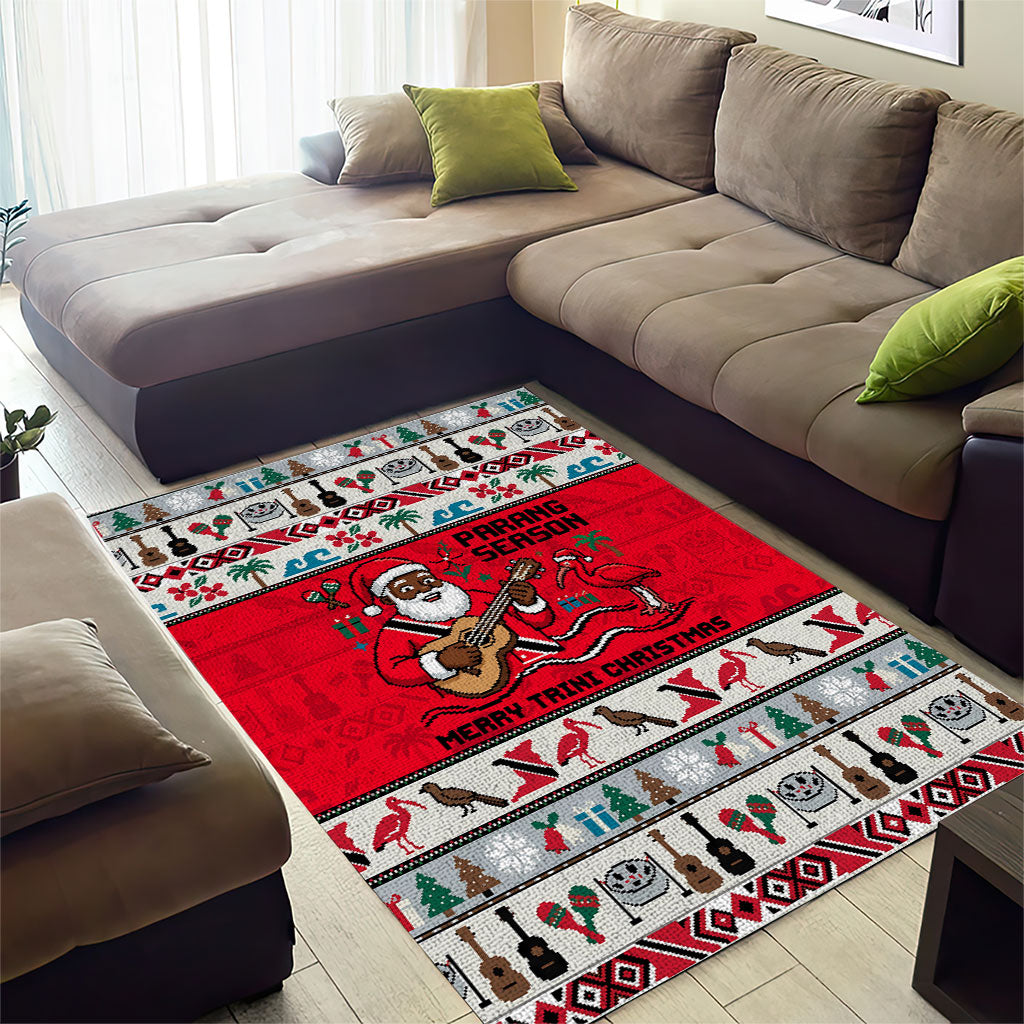 Parang Music Christmas Trinidad And Tobago Area Rug Scarlet Ibis Santa Merry Trini Christmas