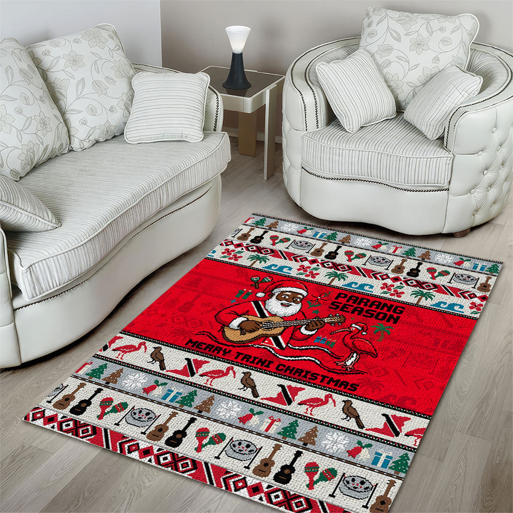 Parang Music Christmas Trinidad And Tobago Area Rug Scarlet Ibis Santa Merry Trini Christmas