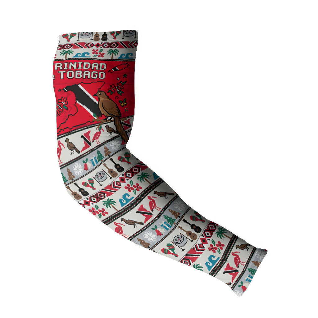 Parang Music Christmas Trinidad And Tobago Arm Sleeves Scarlet Ibis Santa Merry Trini Christmas