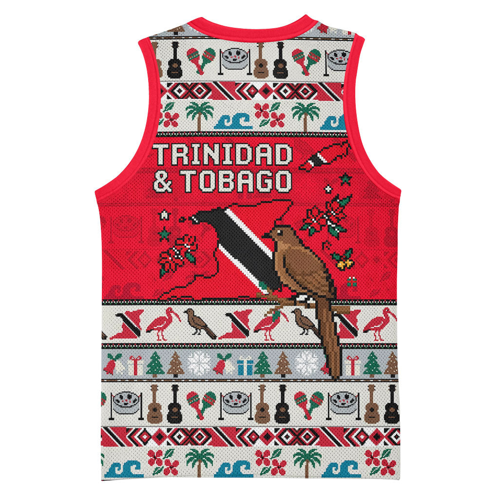 Parang Music Christmas Trinidad And Tobago Basketball Jersey Scarlet Ibis Santa Merry Trini Christmas