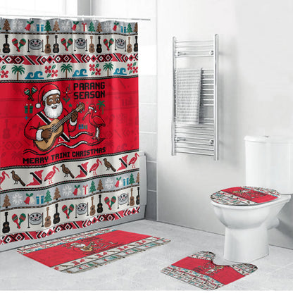 Parang Music Christmas Trinidad And Tobago Bathroom Set Scarlet Ibis Santa Merry Trini Christmas