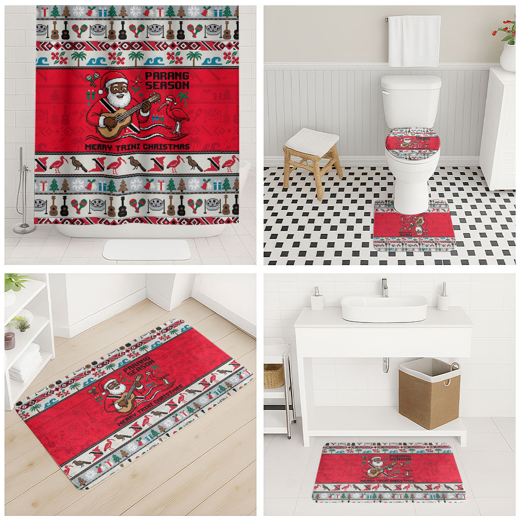 Parang Music Christmas Trinidad And Tobago Bathroom Set Scarlet Ibis Santa Merry Trini Christmas