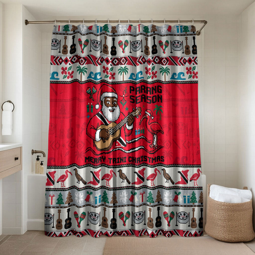 Parang Music Christmas Trinidad And Tobago Bathroom Set Scarlet Ibis Santa Merry Trini Christmas