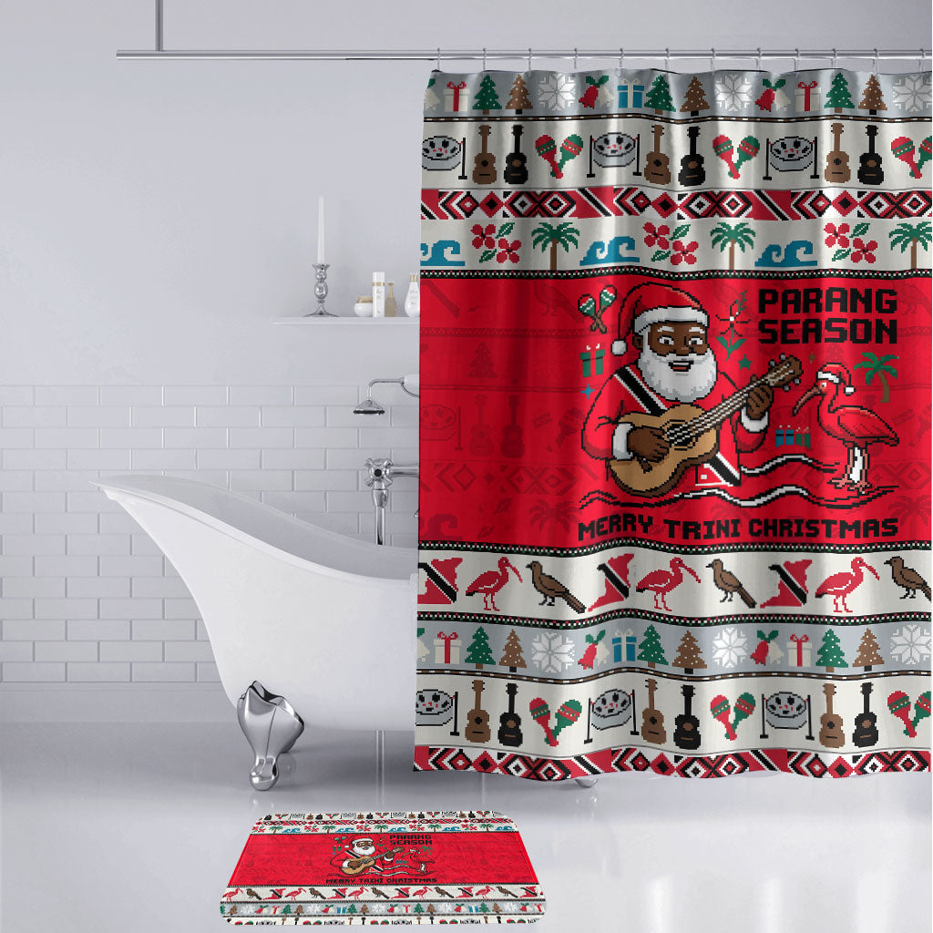 Parang Music Christmas Trinidad And Tobago Bathroom Set Scarlet Ibis Santa Merry Trini Christmas