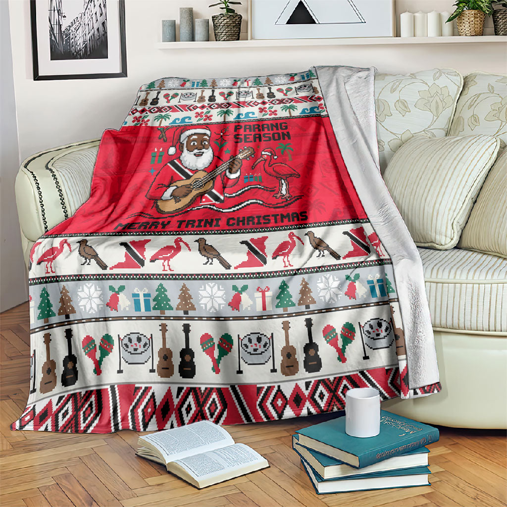 Parang Music Christmas Trinidad And Tobago Blanket Scarlet Ibis Santa Merry Trini Christmas