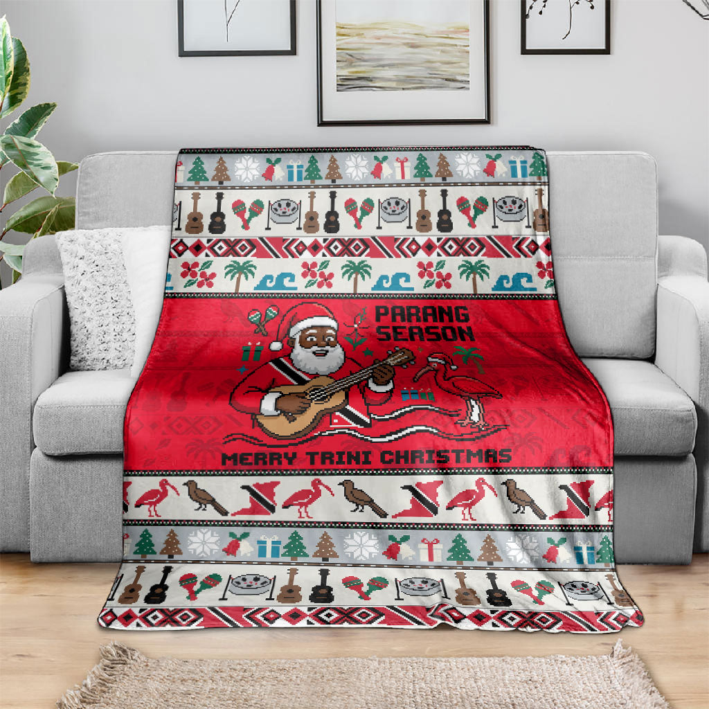 Parang Music Christmas Trinidad And Tobago Blanket Scarlet Ibis Santa Merry Trini Christmas