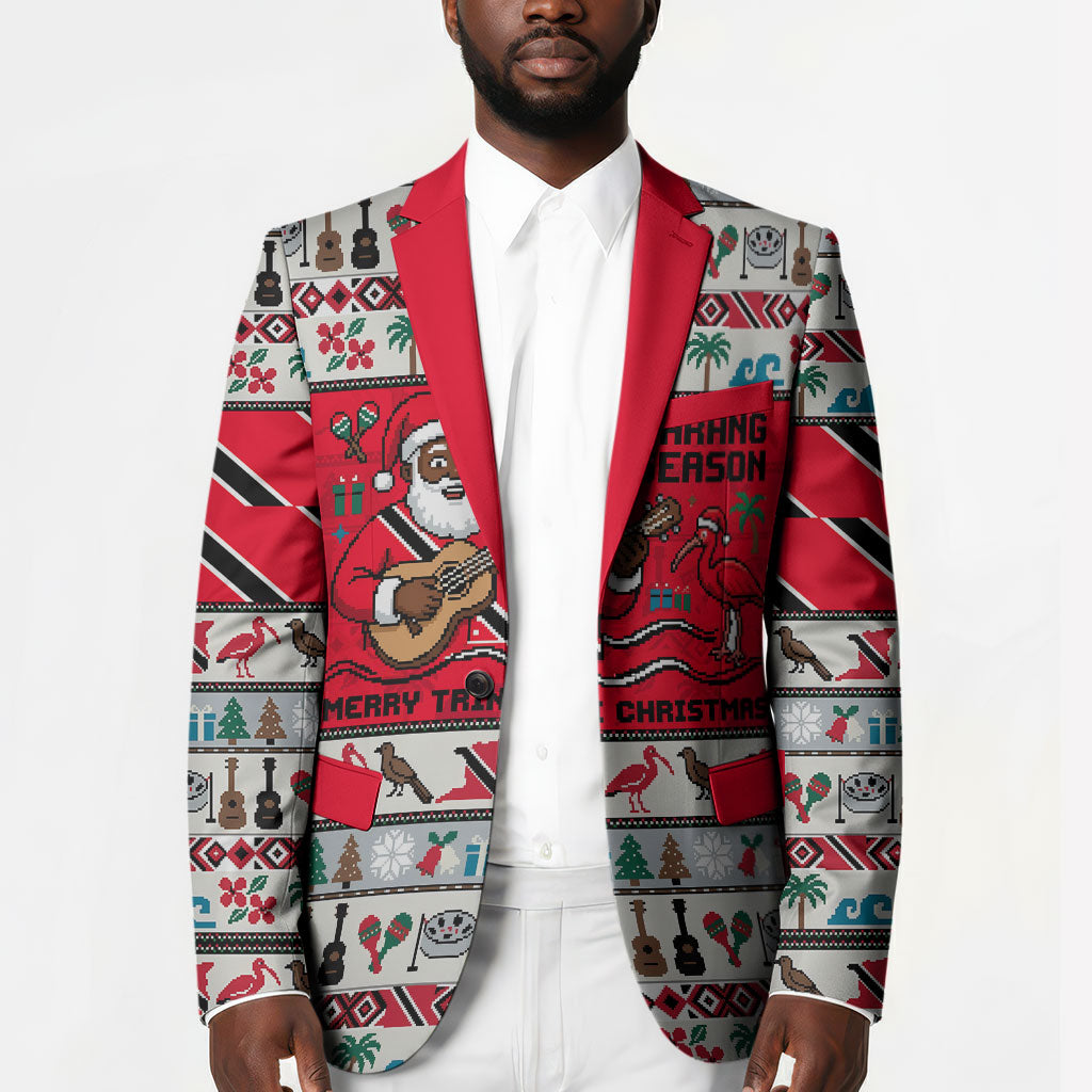 Parang Music Christmas Trinidad And Tobago Blazer Scarlet Ibis Santa Merry Trini Christmas