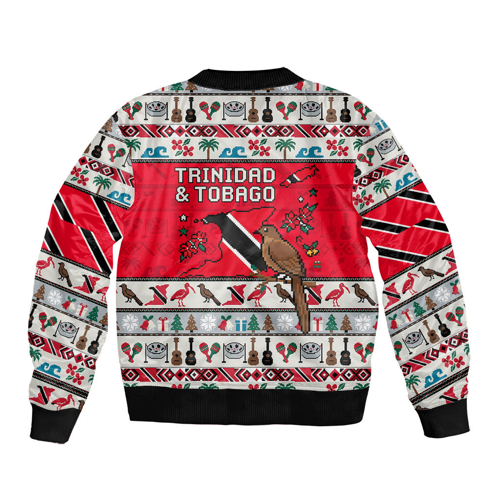 Parang Music Christmas Trinidad And Tobago Bomber Jacket Scarlet Ibis Santa Merry Trini Christmas