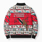 Parang Music Christmas Trinidad And Tobago Bomber Puffer Jacket Scarlet Ibis Santa Merry Trini Christmas