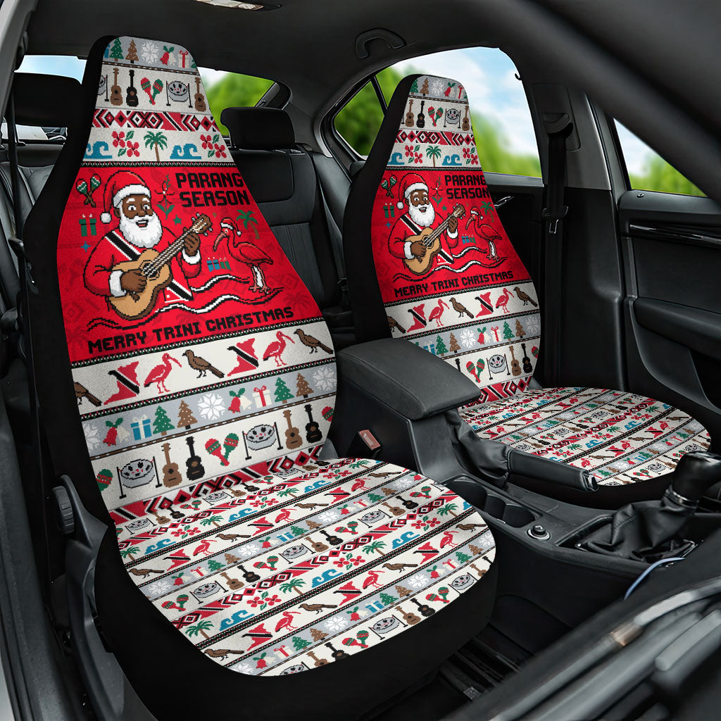Parang Music Christmas Trinidad And Tobago Car Seat Cover Scarlet Ibis Santa Merry Trini Christmas