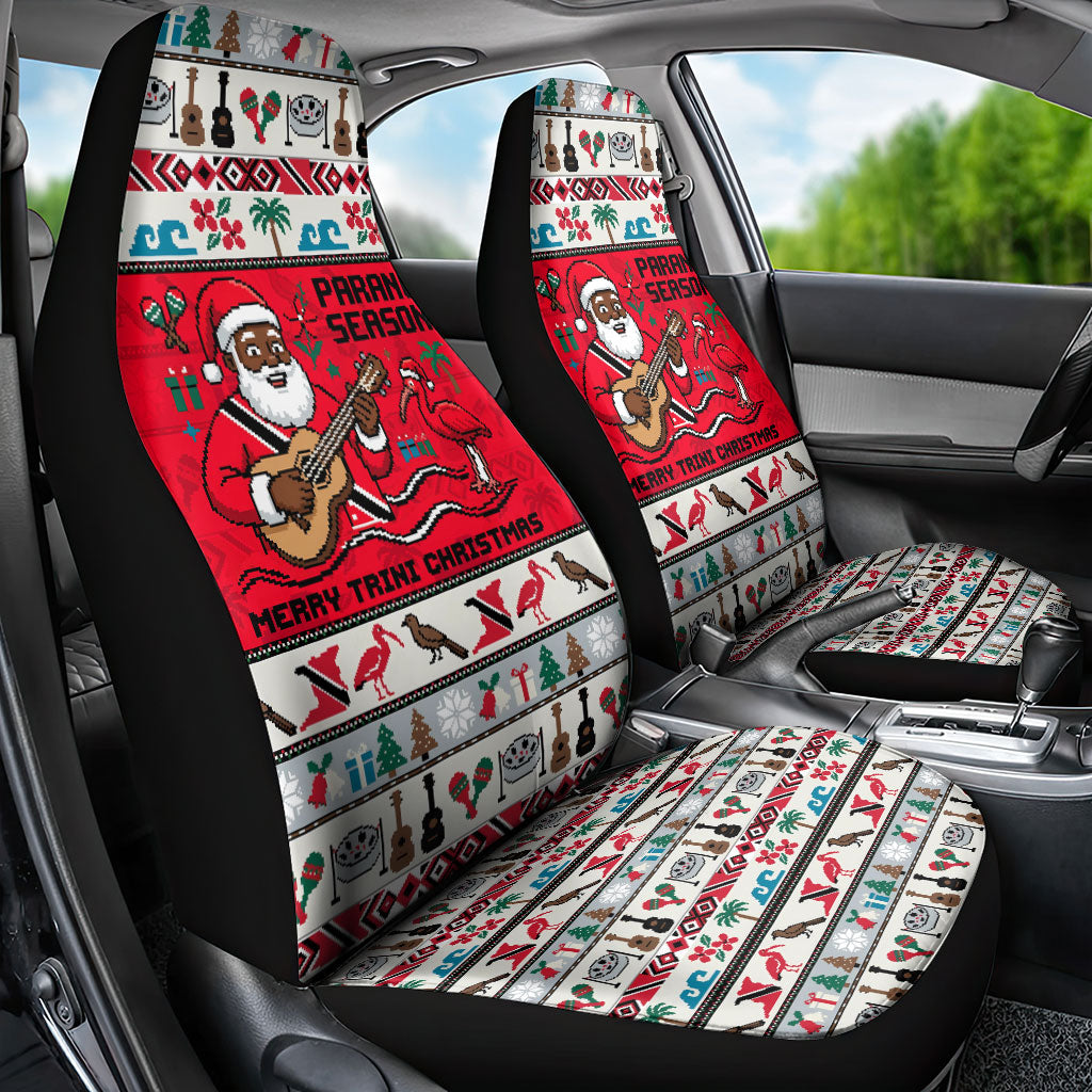 Parang Music Christmas Trinidad And Tobago Car Seat Cover Scarlet Ibis Santa Merry Trini Christmas