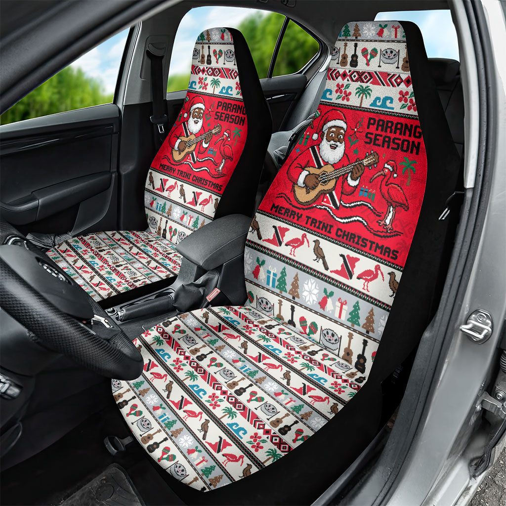 Parang Music Christmas Trinidad And Tobago Car Seat Cover Scarlet Ibis Santa Merry Trini Christmas
