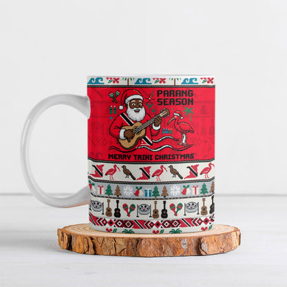 Parang Music Christmas Trinidad And Tobago Ceramic Mug Scarlet Ibis Santa Merry Trini Christmas