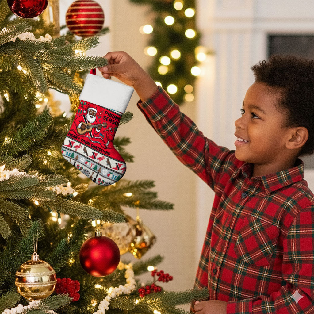 Parang Music Christmas Trinidad And Tobago Christmas Stocking Scarlet Ibis Santa Merry Trini Christmas