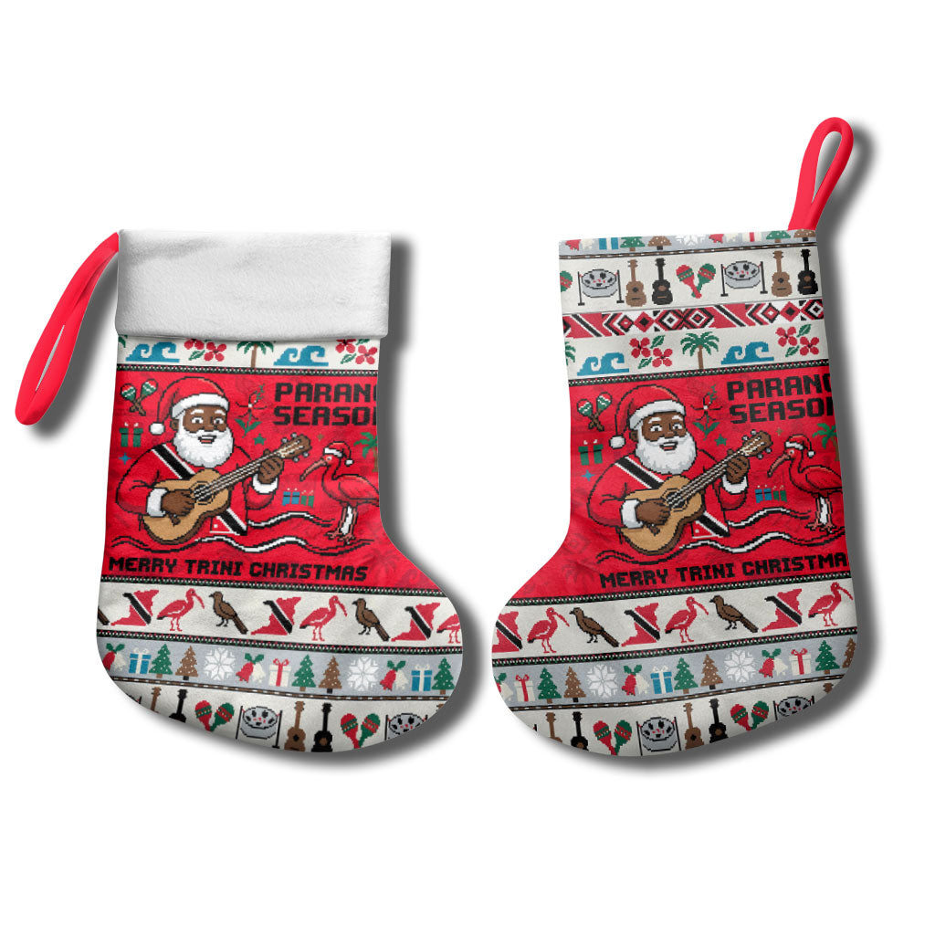 Parang Music Christmas Trinidad And Tobago Christmas Stocking Scarlet Ibis Santa Merry Trini Christmas