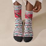 Parang Music Christmas Trinidad And Tobago Crew Socks Scarlet Ibis Santa Merry Trini Christmas