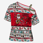 Parang Music Christmas Trinidad And Tobago Cross Shoulder Shirt Scarlet Ibis Santa Merry Trini Christmas