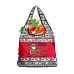 Parang Music Christmas Trinidad And Tobago Grocery Bag Scarlet Ibis Santa Merry Trini Christmas