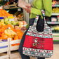 Parang Music Christmas Trinidad And Tobago Grocery Bag Scarlet Ibis Santa Merry Trini Christmas