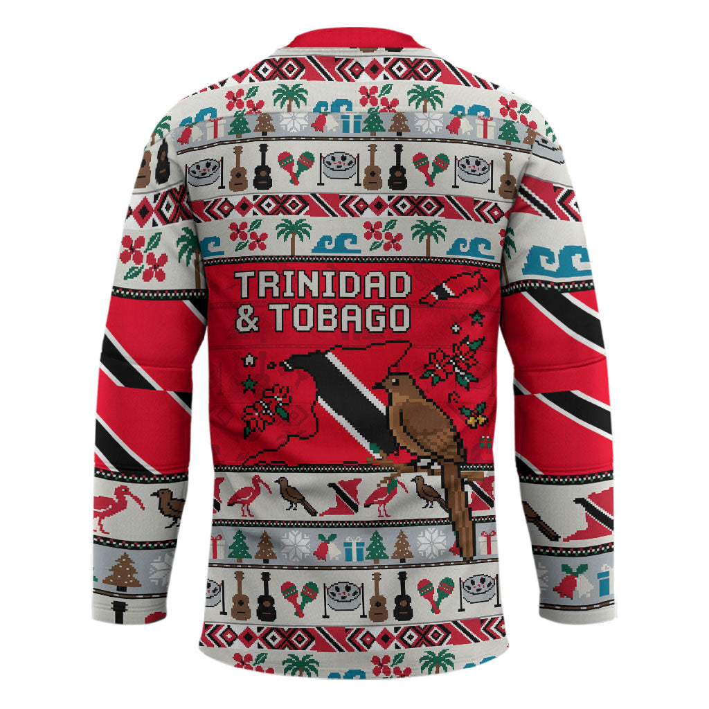 Parang Music Christmas Trinidad And Tobago Hockey Jersey Scarlet Ibis Santa Merry Trini Christmas