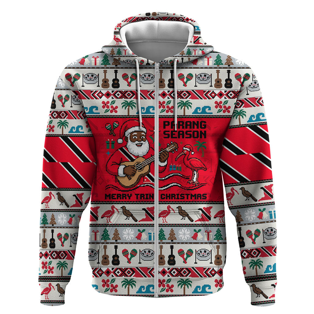 Parang Music Christmas Trinidad And Tobago Hoodie Scarlet Ibis Santa Merry Trini Christmas