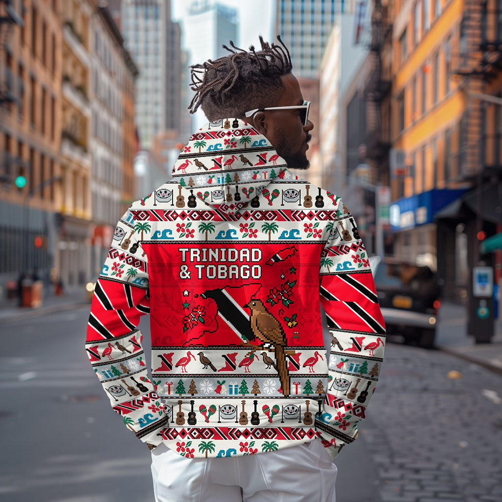 Parang Music Christmas Trinidad And Tobago Hoodie Scarlet Ibis Santa Merry Trini Christmas