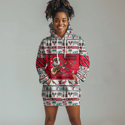 Parang Music Christmas Trinidad And Tobago Hoodie Dress Scarlet Ibis Santa Merry Trini Christmas