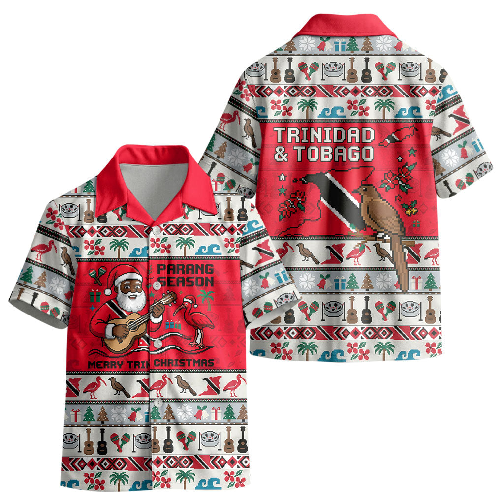 Parang Music Christmas Trinidad And Tobago Kid Hawaiian Shirt Scarlet Ibis Santa Merry Trini Christmas