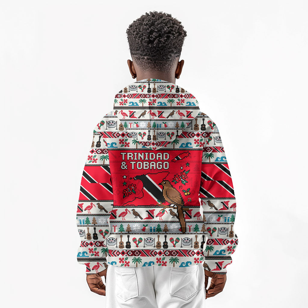 Parang Music Christmas Trinidad And Tobago Kid Hoodie Scarlet Ibis Santa Merry Trini Christmas