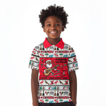 Parang Music Christmas Trinidad And Tobago Kid Polo Shirt Scarlet Ibis Santa Merry Trini Christmas