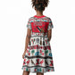 Parang Music Christmas Trinidad And Tobago Kid Short Sleeve Dress Scarlet Ibis Santa Merry Trini Christmas