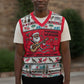 Parang Music Christmas Trinidad And Tobago Christmas Knitted V-Neck Vest Scarlet Ibis Santa Merry Trini Christmas