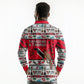 Parang Music Christmas Trinidad And Tobago Long Sleeve Polo Shirt Scarlet Ibis Santa Merry Trini Christmas