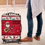 Parang Music Christmas Trinidad And Tobago Luggage Cover Scarlet Ibis Santa Merry Trini Christmas