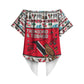 Parang Music Christmas Trinidad And Tobago Off Shoulder Wrap Waist Top Scarlet Ibis Santa Merry Trini Christmas